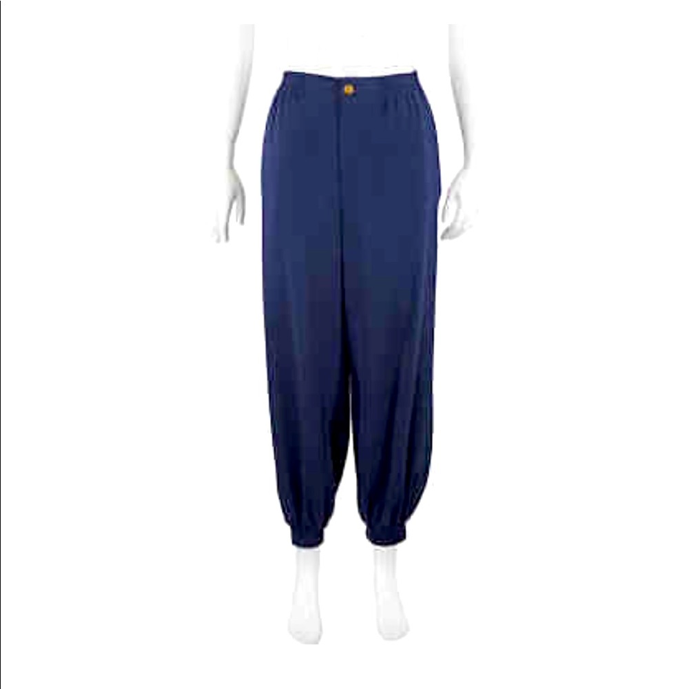 Gucci Harem Trouser - Navy with Interlocking GG Button